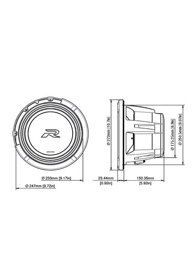Alpine R2-w10d4 Yeni Nesil 10 İnç 25 Cm Çift Ses Bobinli 4 Ohm
