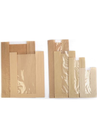 Anadolu Kağıtçılık Pencereli Şamua Kraft Kese Kağıdı 10 Kg 15 Cm X 33 Cm - 500 Gr Lık