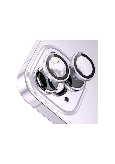 Buff Apple Uyumlu iPhone 13 / 13 Mini Kamera Metal Lens Koruyucu Mor