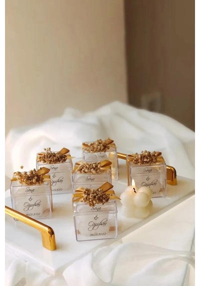 Bernami Biblo Pinterest Düğün/nişan/söz/sünnnet/kına Hediyelikleri / Özel Düğün Lüks Mini Çiçekli Bubble Mum - 10 Adet