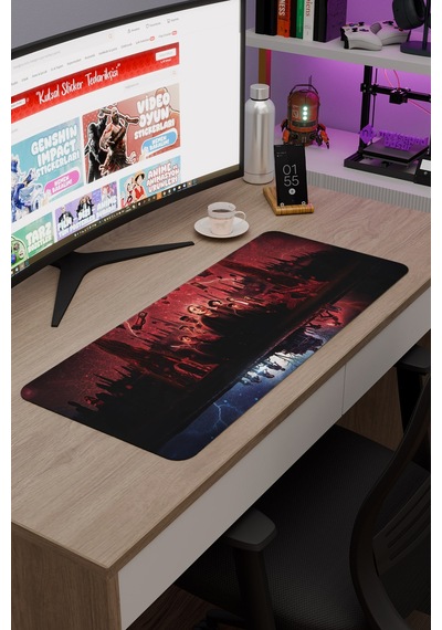 Stranger Things V1 70x30 Xl Gaming Kauçuk Kaymaz Taban Mouse Pad Fare Altlığı