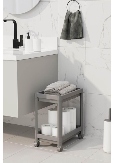 2 Katlı Tekerlekli Düzenleyici Raf Gri, Minihome2katlı Diğer 2 Katlı Tekerlekli Düzenleyici Raf Gri, Minihome2katlı Diğer