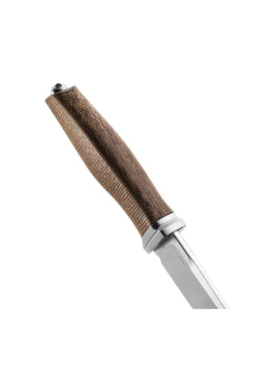 Lionsteel Acha Natural Burlap Mikarta Kamp Bıçak Kahverengi