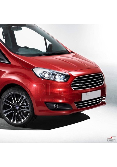 S-Dizayn  Ford Courier Krom Ön Tampon Çıta 2 Prç 2014-2017