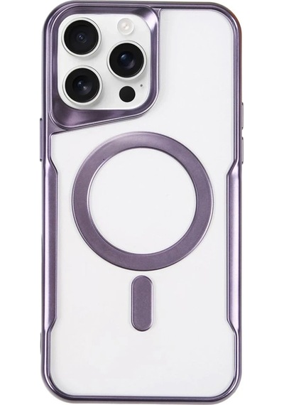 Gld-spt- Newface Apple Uyumlu iPhone 14 Pro Max Kılıf Boyi Magsafe Silikon Kapak - Derin Mor