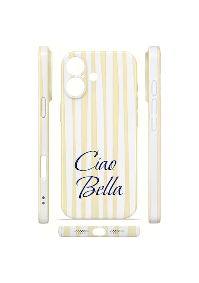 Apple iPhone Uyumlu 17 Vorian İnce Kamera Korumalı Mika Kılıf Ciao Bella Lemon Ciao Bella Lemon Mika