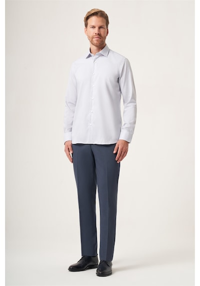 İmza Gri İtalyan Yaka Oxford Slim Fit Kolay Ütü Pamuklu Gömlek 1004265270