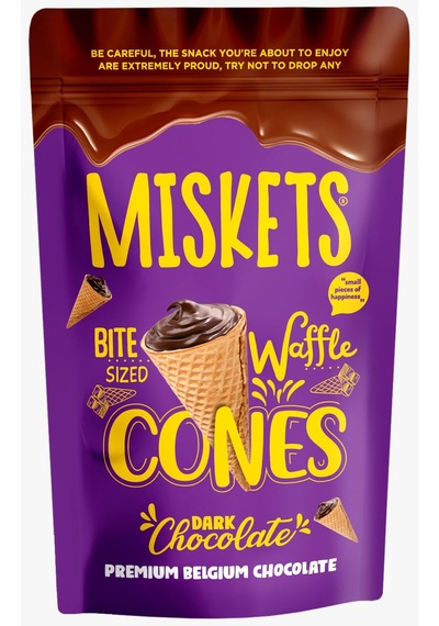 Miskets Bitter Çikolata Dolgulu Kornet 120 G