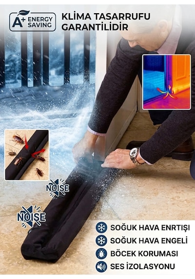 Kapı Altı Rüzgar Önleyici Isı Yalıtım Süngeri Rüzgarlık Stoper Koruması Toz Soğuk Sünger 84 CM