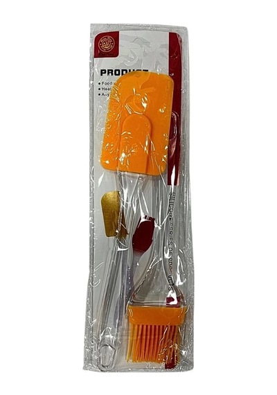 2'li Silikon Spatula Ve Fırça Seti Renkli