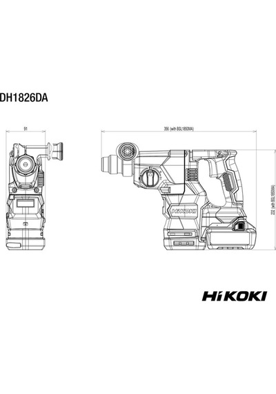 Hikoki Kırıcı Delici Matkap - 18v - 3.2 J - Dh1826da - Aküsüz