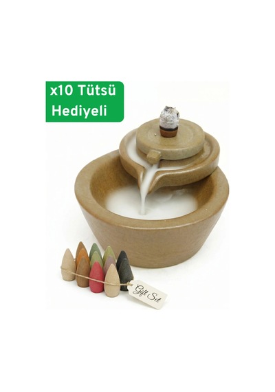 Şelale Görünümlü Geri Akış Tütsülük Ve 10'lu Hediye Seti