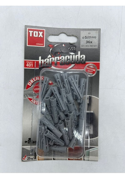Tox Barracuda Plastik Dübel 5X25 Mm 36 Adet