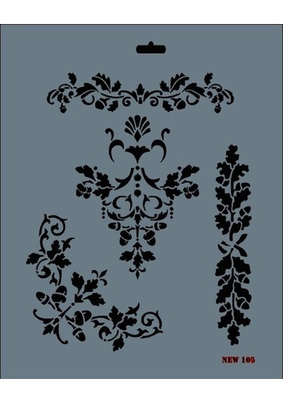 Rich New Seri N-105 Stencil 35X25 Cm