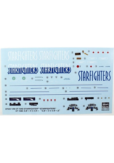 Hasegawa 7544 1/48 Ölçek, Cf-104d Starfighter Starfighters , Savaş Uçağı Plastik Model Kiti-58225