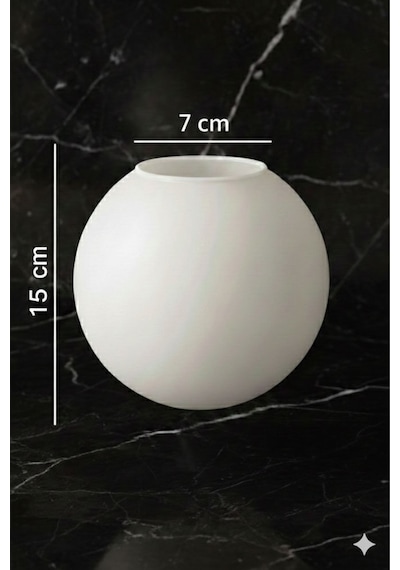 Livora Lighting Beyaz Rengi 15 Cm Glop Fanus Avize Camı Beyaz Beyaz