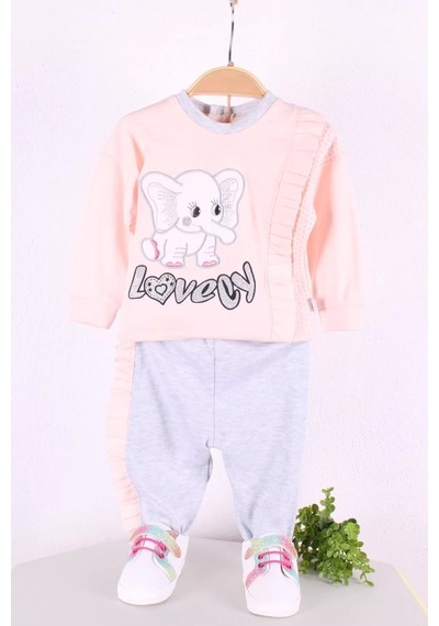 Babydonat Kız Bebek 2'li Kız Takım Pembe