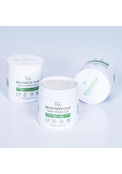 Yüz Ve Vücut Bentonit Kili%100 Natural Doğal Yeşil Toz Kil 500 Gr Açık Bej