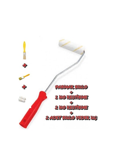Yağli Boya Rulo Set - Rulo + 1 No -2 No Kestirme + 2 Adet Yedek