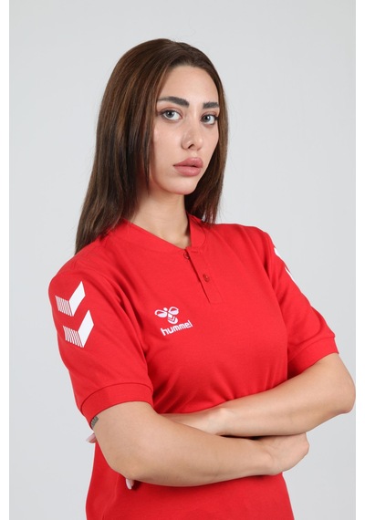 Hummel Armin Pamuklu Bebe Yaka Tişört Kırmızı