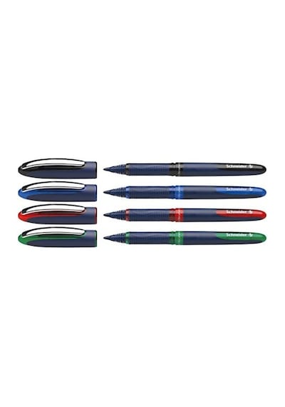 One Business Konik Uçlu Roller Kalem, 0,6 Mm, 4 Adet 124-Pembe