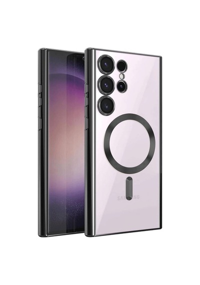 Samsung Galaxy Uyumlu S24 Ultra Kılıf Kross Magneticsafe Kapak - Siyah Bz8683140660727