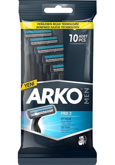 4 Adet Arko Tıraş Bıçağı T2 Pro Poşet 10'lu