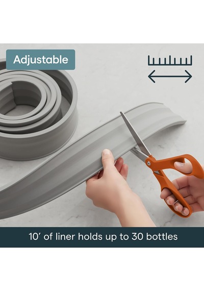 Spiceliner Baharat Rafı Çekmece Düzenleyici Universal Fit 10' Rulo , Gri Belirtilmemiş