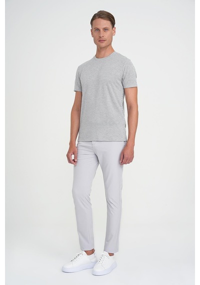 Efor Slim Fit Yan Cepli Esnek Düz Koyu Taş Pamuk Pantolon P 1197 K.Taş