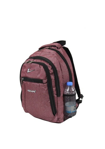 Escape Esc 307 Çizgili Polyester Kumaş Sırt Çantası Gül Kurusu Gülkurusu