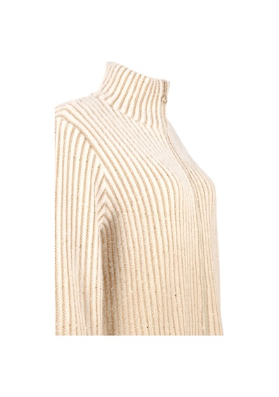 Vedi-bb Oversize Yüksek Yakalı Balon Kol Kadın Ceket - Minimalist Tarz Camel