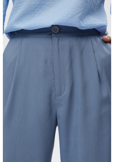 Stella Pulvis Mavi Pileli Wide Leg Pantolon 001