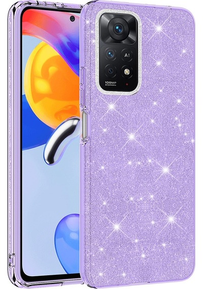 Xiaomi Uyumlu Redmi Note 11 Pro 5g Kılıf Zore Parıltılı Simli Shining Silikon