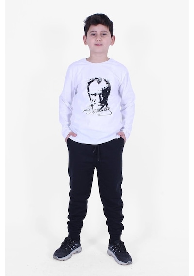 Fyk Kids Atatürk Baskılı Uzun Kollu Alt-üst Çocuk Takım Çok Renkli