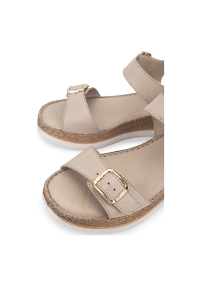 Tamer Tanca Kadın Bej Comfort Sandalet 1107 215 Bn Sndlt Y25 Bej