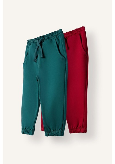 Defacto Oversize Basic Beli Bağcıklı Cepli 2li Eşofman Altı Erkek Bebek I0296a526aurd106 Kırmızı-rd106