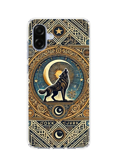 Samsung Galaxy A07 Uyumlu Yalnız Kurt Göktürk Baskılı Silikon Kılıf Renkli