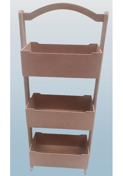 Hobi 90304 Raf Terek 3 Lü Geniş İç Hacimli Cnc Kesim Ahşap Mdf Ham El Yapım Diğer
