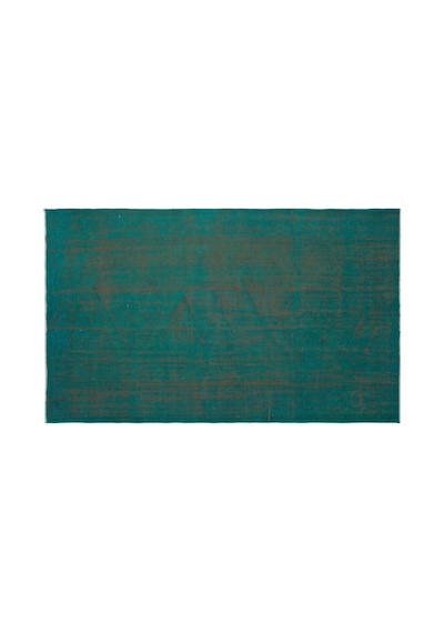 El Dokuması Vintage Yün-pamuk Turkuaz Halı 23125 153 X 258 Cm