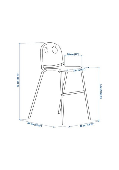 Ikea Vıldgås Çocuk Sandalyesi, Beyaz-beyaz