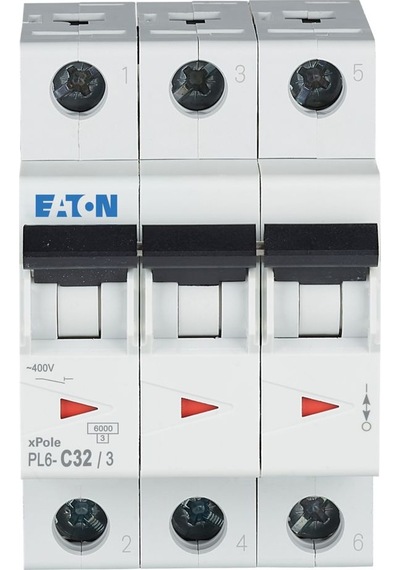 Eaton 286604 Minyatür Devre Kesici - 6ka - C Eğrisi - 3x32a