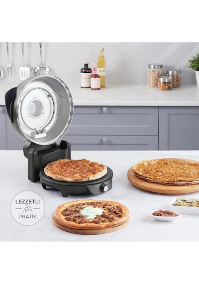 Karaca Gastro 10 In1 Pizza Mk. Biodiamond Matte Black New Pizza Makinesi