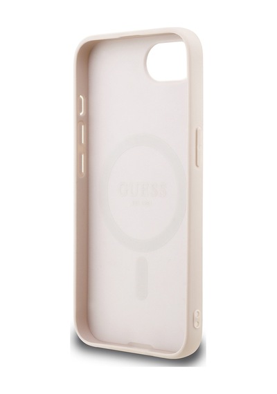 Apple iPhone 16e Uyumlu Kılıf Guess Lisanslı M-safe Şarj Özellikli Small 4g Classic Kapak Pembe