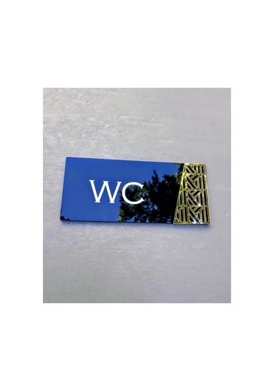 Smartad Black Pearl Serisi Gold Wc Yönlendirme Tabelası