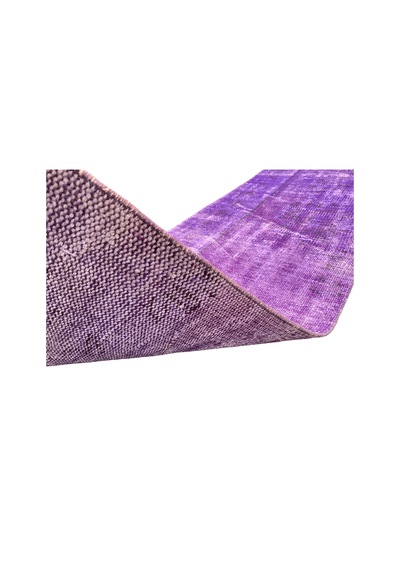 El Dokuma Mor Yolluk 62x244 Dekoratif Yün Halı Mor