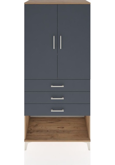Hyperion Dolap 3 Raflı 3 Çekmeceli 2 Kapaklı 88x44x195 Çam-antrasit Atlas Çam Hyperion Dolap 3 Raflı 3 Çekmeceli 2 Kapaklı 88x44x195 Çam-antrasit Atlas Çam