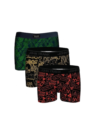 John Frank Logolu Pamuklu 3'lü Paket Boxer Erkek Boxer Jfbs3 Yeşil-ssarı-sturuncu