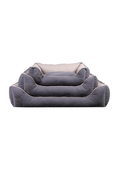 Lucy Köpek Yatağı 40 55 18 Cm Gri Açık Gri - Ortopedik Destekli Pet Yatağı, Yumuşak Dolgulu, Yıkanabilir,