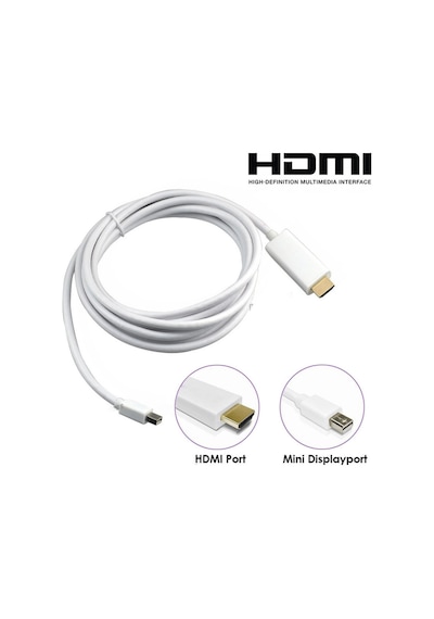 Mini Displayport Thunderbolt To Hdmi Kablo Apple Uyumlu MacBook Görüntü 3Mt