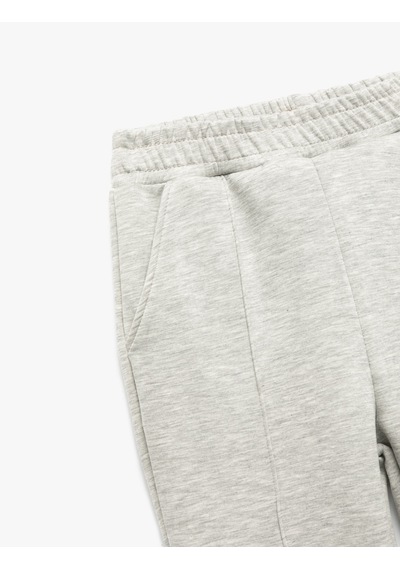 Koton Beli Lastikli Cepli Basic Jogger Eşofman Altı Gri 6wkg40118ak Gri